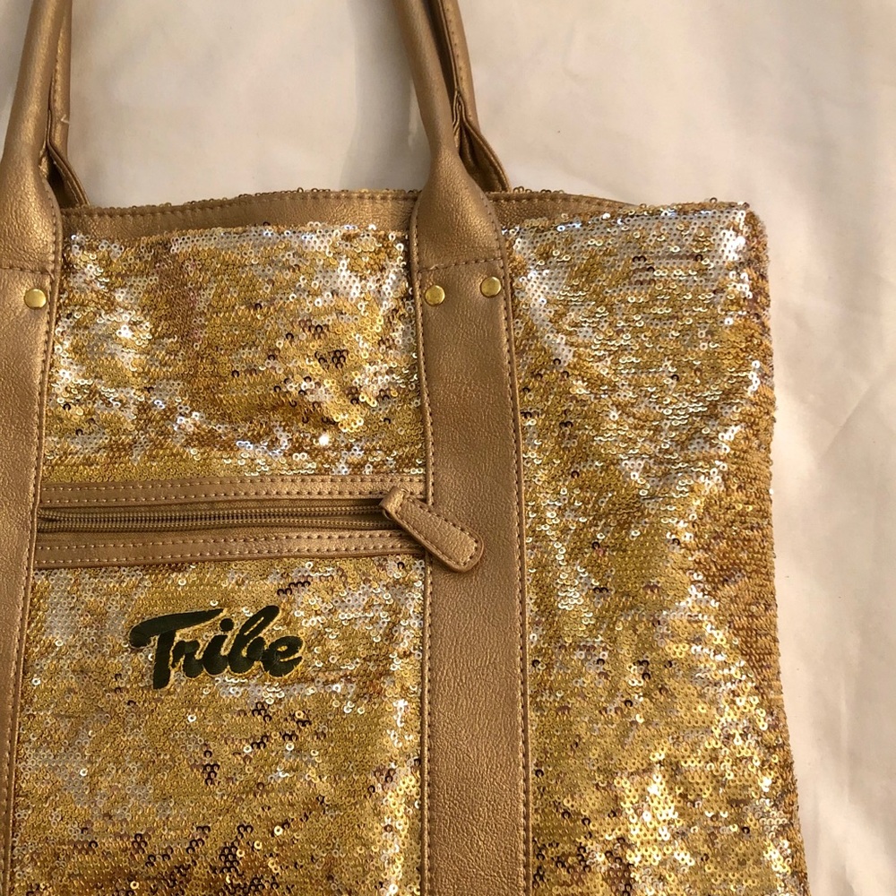 Gold and Silver Sequin Tribe Tote Bag